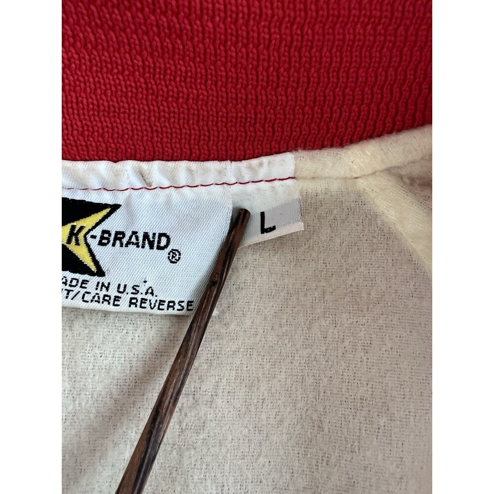 K-Brand Men's Vintage Red Satin Bomber Jacket Citgo Motor Oil Large - Picture 5 of 11